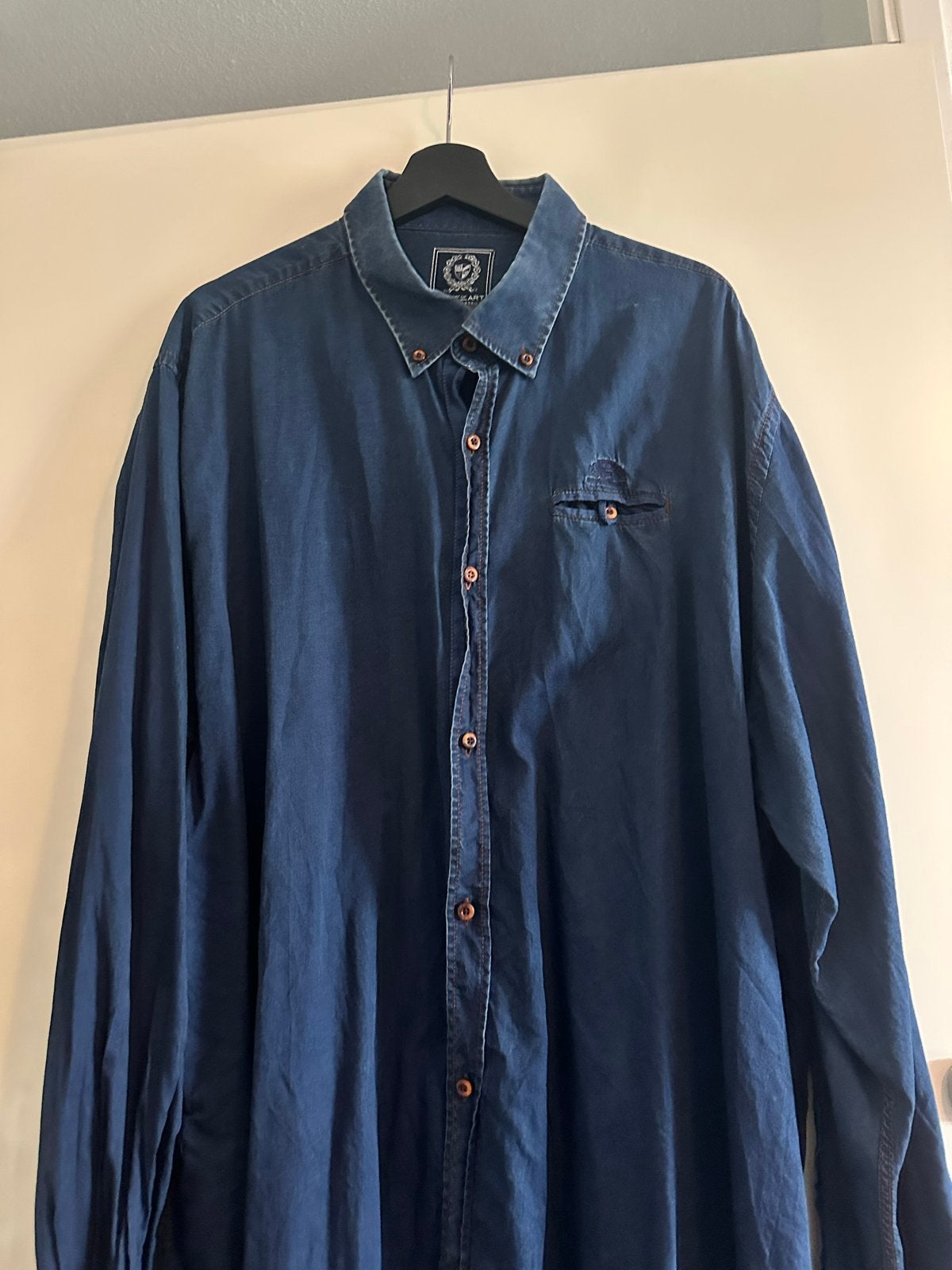 State of Art spijkerblouse 4XL, Ophalen of Verzenden, Zo goed als nieuw, Blauw, Overige halswijdtes