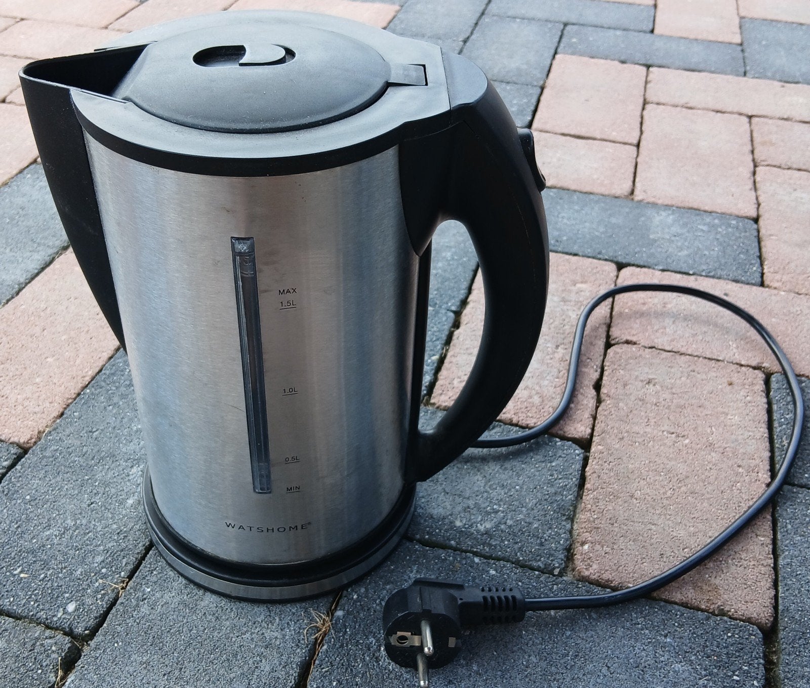 Roestvrijstalen waterkoker - 1.5L inhoud, Witgoed en Apparatuur, 1 tot 2 liter, Ophalen, Gebruikt, Rvs