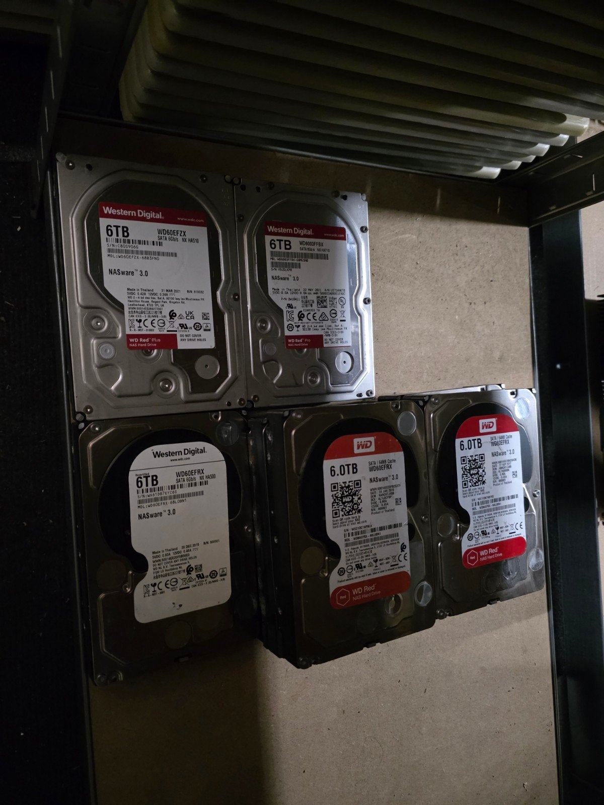 Verschillende western digital red 6tb 6000gb pc hdd, Overige merken, Intern, ., Nieuw