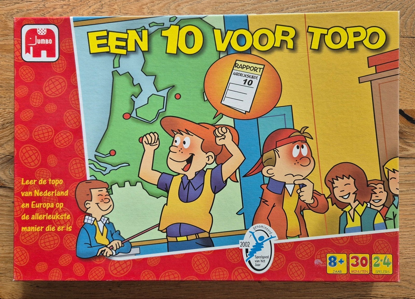 Een 10 voor Topo - Spel om de topo van NL en Europa te leren, Ophalen of Verzenden, Zo goed als nieuw