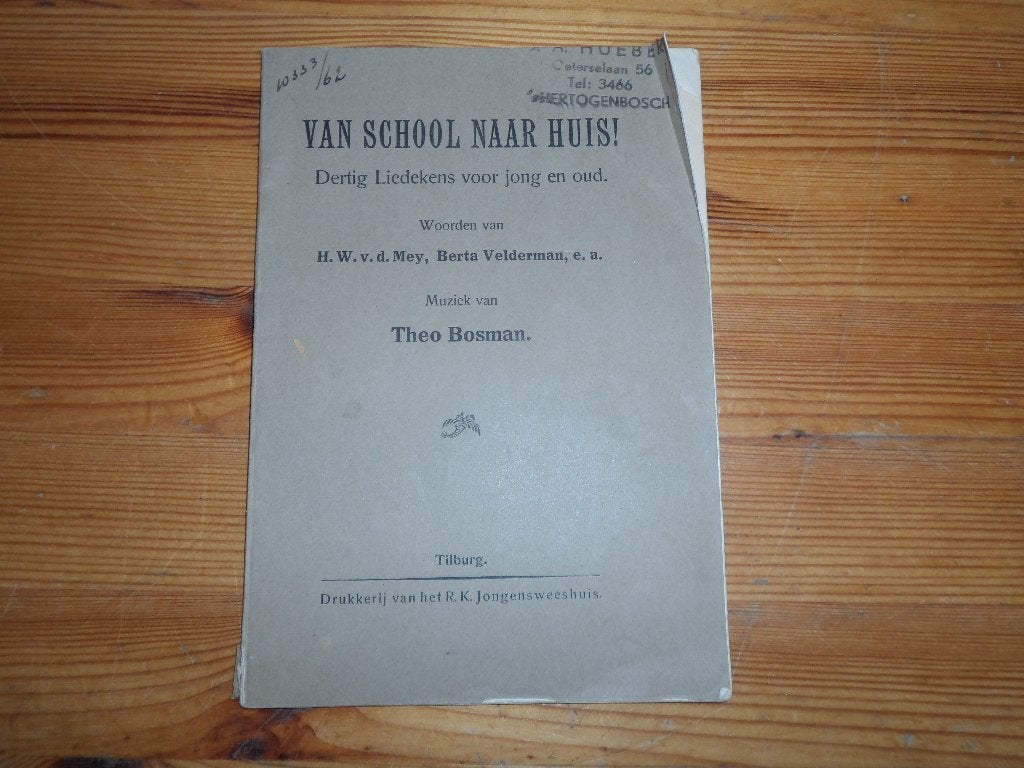 Van school naar huis - theo bosman, Gebruikt, Zang, Ophalen of Verzenden, Artiest of Componist