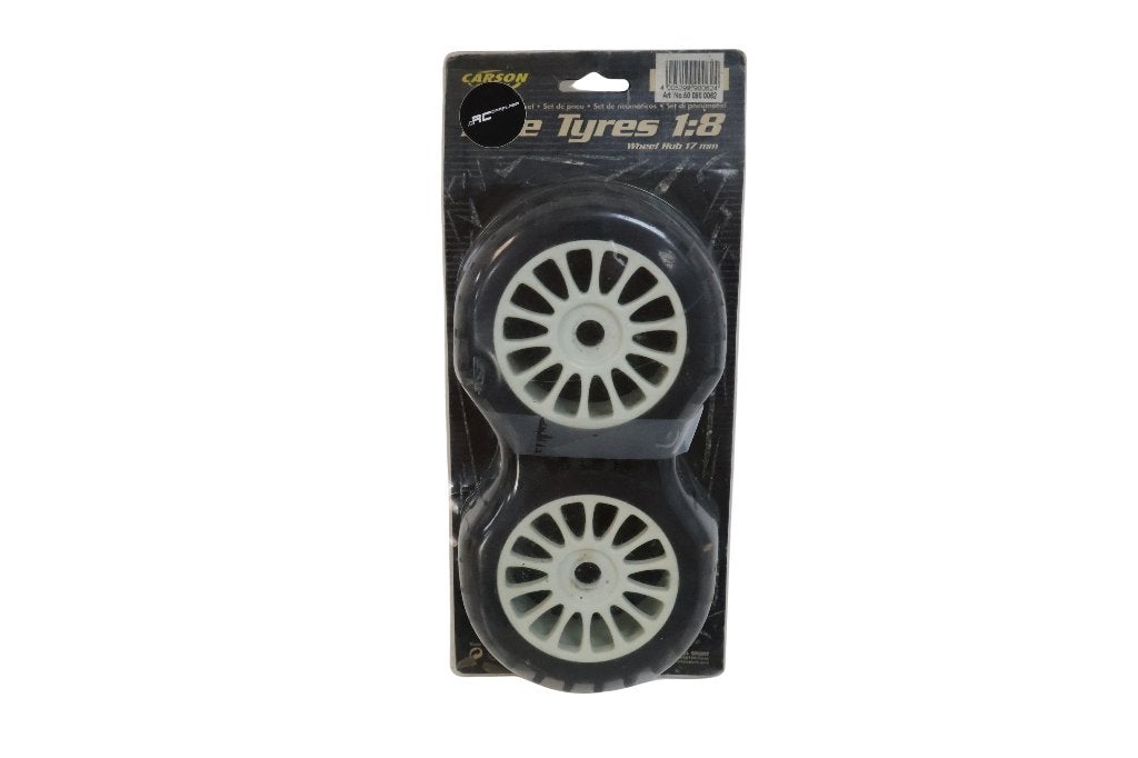 2x 1:8 Carson banden met velg rc, Ophalen of Verzenden, Overige schalen, Onderdeel
