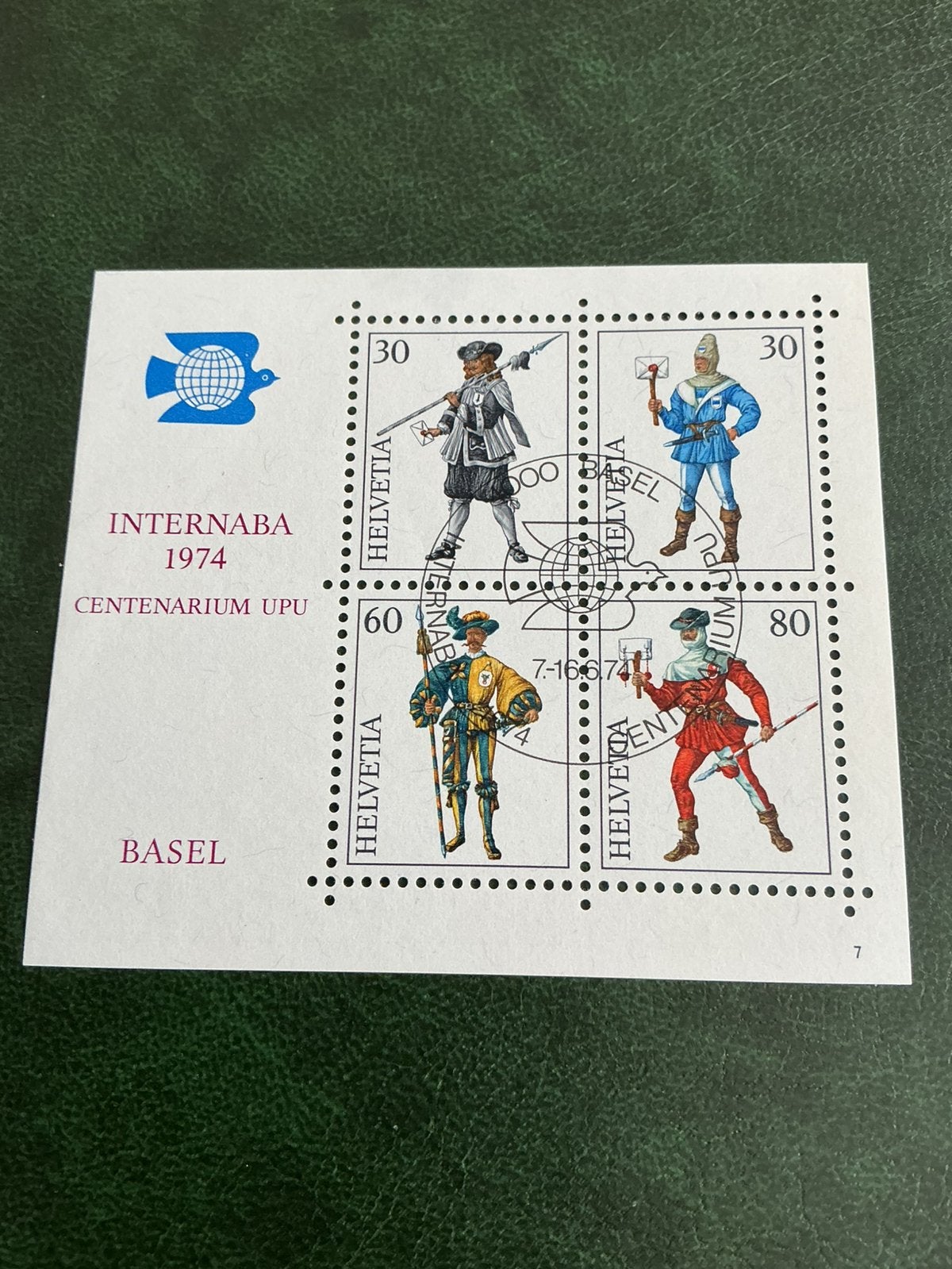 Helvetia 1974, Verzenden, Gestempeld
