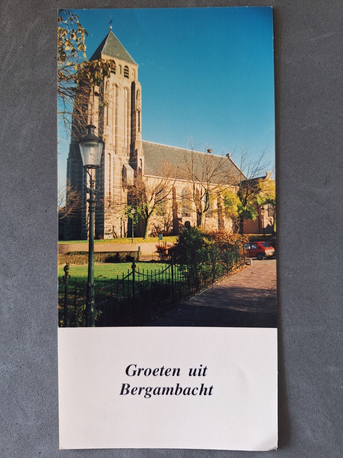 Fotokaart Bergambacht - Kerk, Verzamelen, Ophalen of Verzenden, Ongelopen, Zuid-Holland