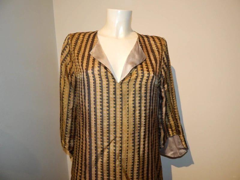 Antik Batik zijde tuniek Ibiza styl in printje lichte glansM, Maat 38/40 (M), Overige kleuren, Verzenden, Zo goed als nieuw