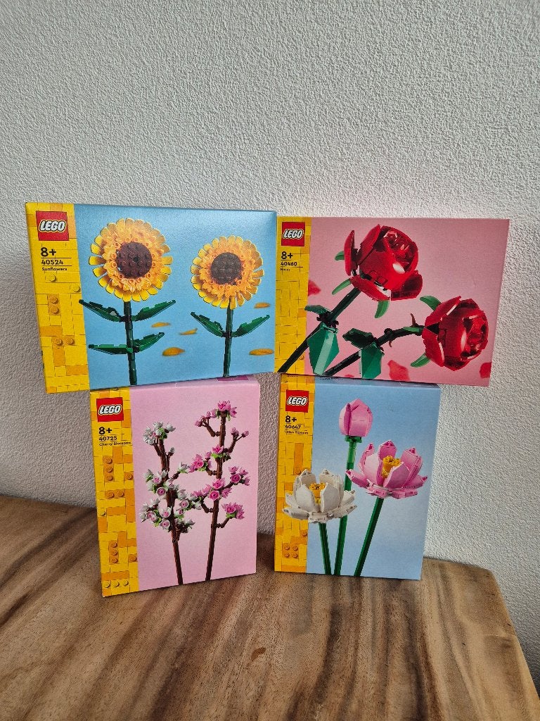 Lego bloemensets 40524, 40460, 40725, 40647 nieuw, Lego, Lego, Nieuw, Ophalen of Verzenden