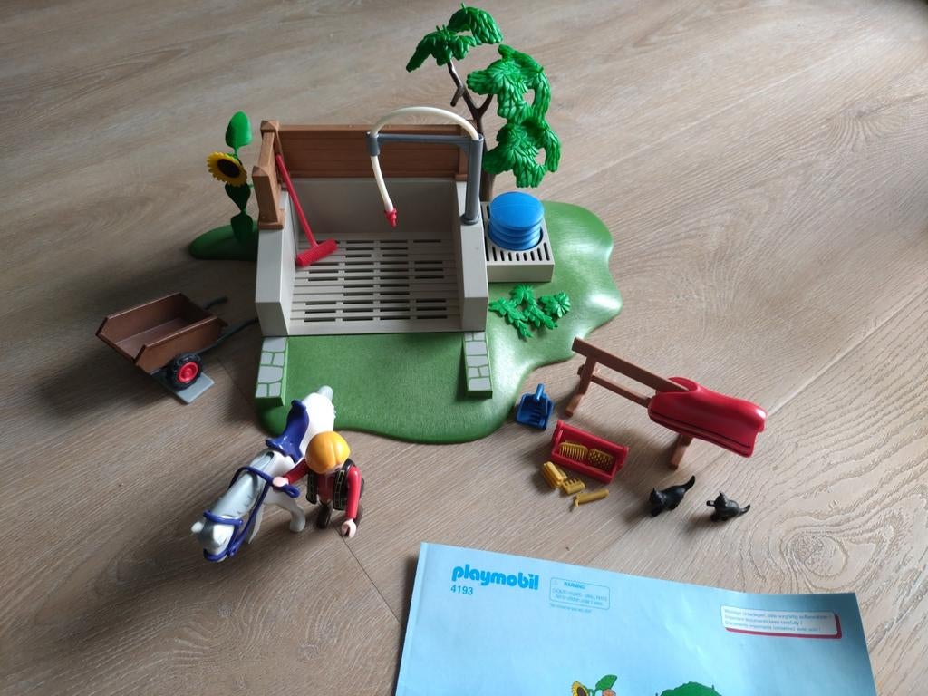 Playmobil paarden wasplaats, Ophalen of Verzenden, Zo goed als nieuw, Complete set