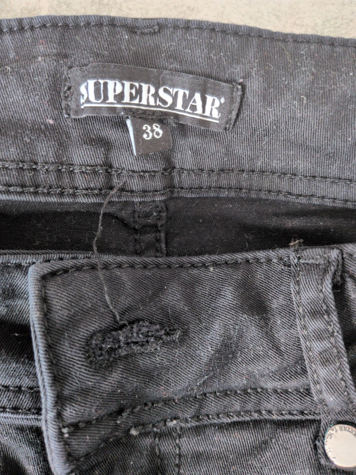Superstar zwarte jeans maat 38, Ophalen of Verzenden, Gedragen, Zwart, W30 - W32 (confectie 38/40)