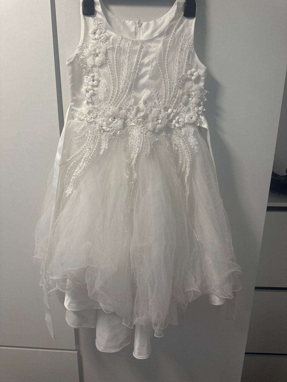 Prachtige witte feestjurk voor meisjes, Kinderen en Baby's, Kinderkleding | Overige, Ophalen of Verzenden, Zo goed als nieuw, Meisje