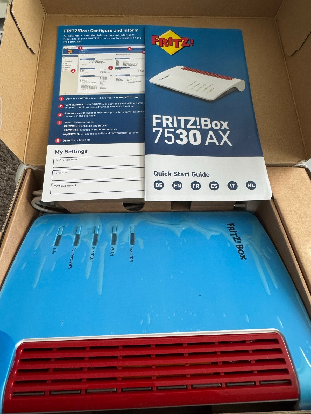 FRITZ!Box 7530 AX Router met Wi-Fi 6 en DSL-modem, Computers en Software, Routers en Modems, Ophalen of Verzenden, Zo goed als nieuw