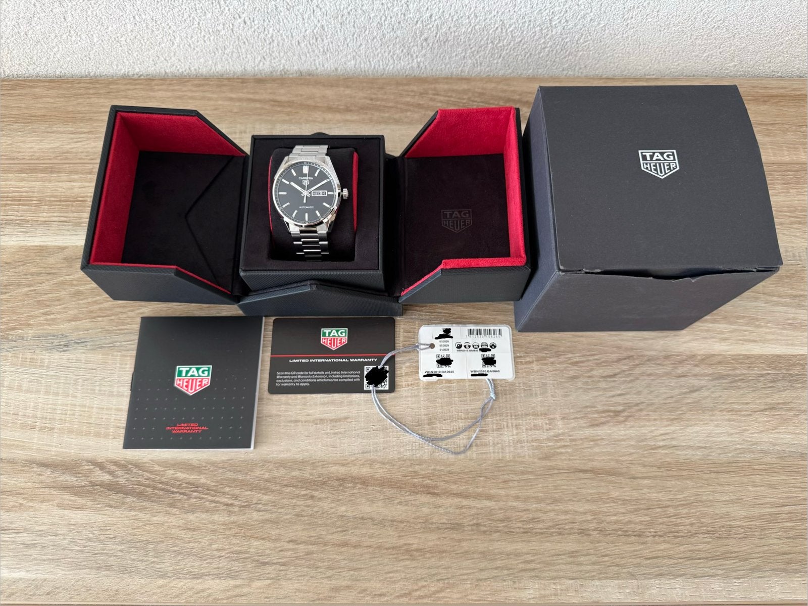 Tag Heuer Carrera Day Date (Full Set), Staal, Staal, Polshorloge, Nieuw