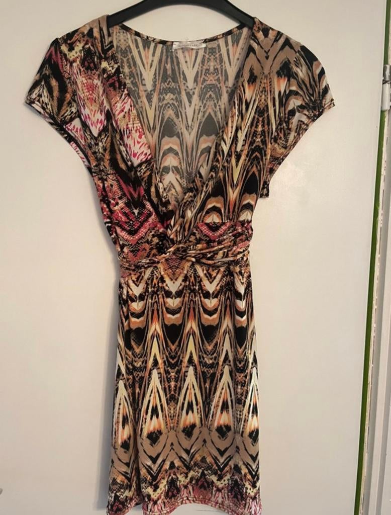 Leuke viscose jurk Island Park mt 42, Verzenden, Zo goed als nieuw, Maat 42/44 (L), Knielengte