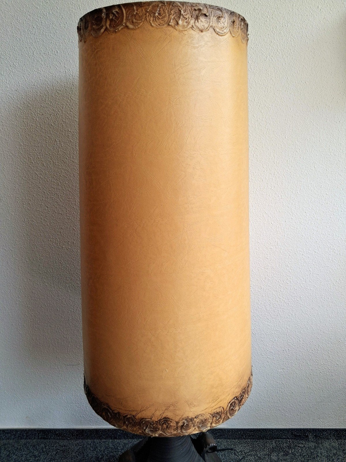 Mega grote vintage brutalistische vloerlamp 155 cm 1970, Ophalen, Overige materialen