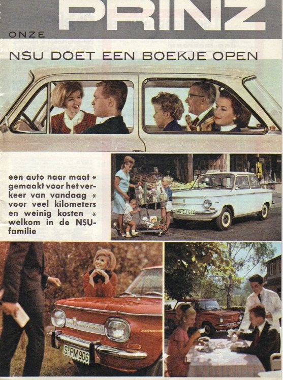 NSU Prinz brochure auto (A1136), Verzenden, Zo goed als nieuw, Overige merken
