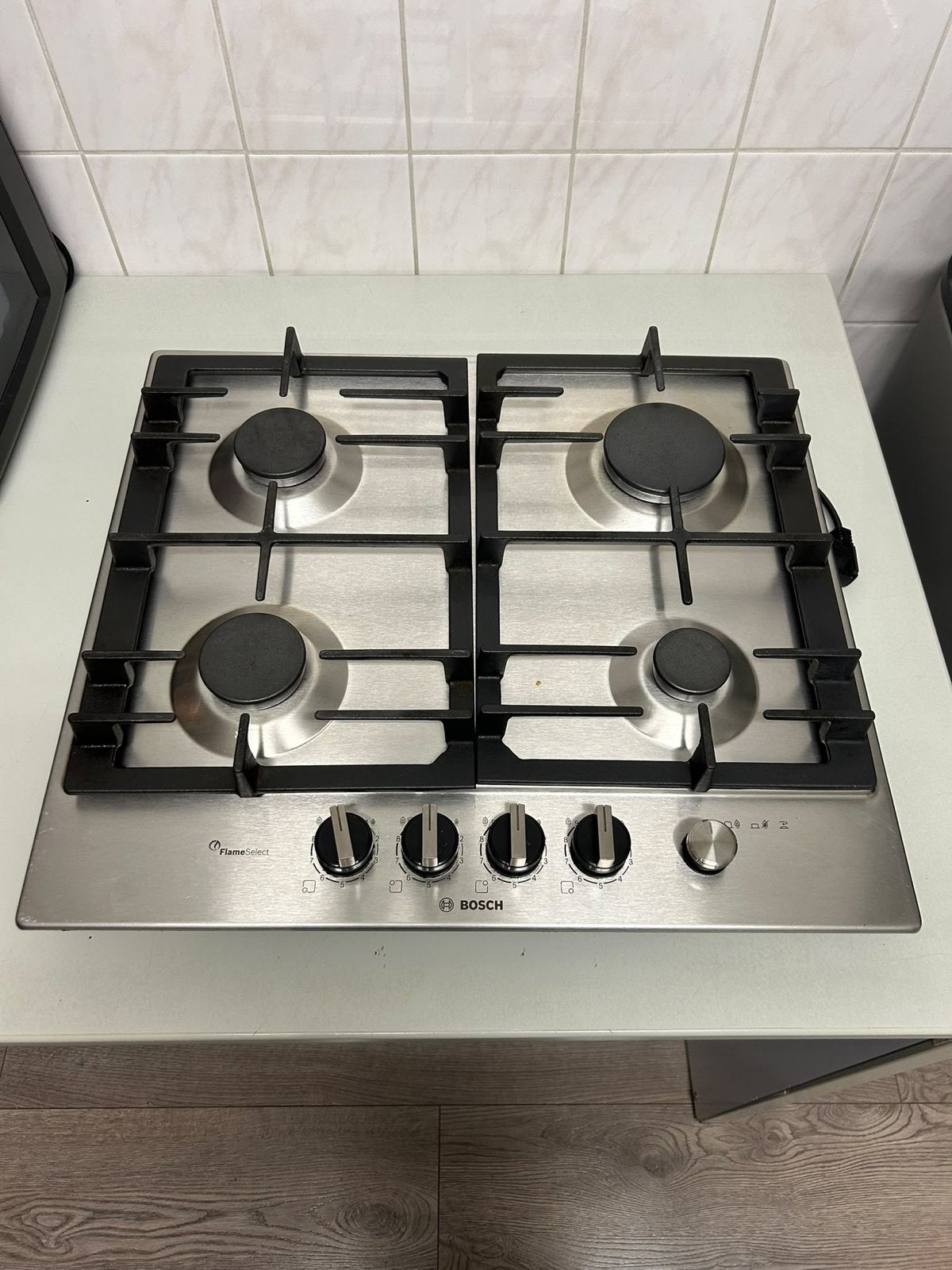 Bosch gaskookplaat met 4 branders - Zo goed als nieuw, Minder dan 85 cm, 60 cm of meer, Zo goed als nieuw, Inbouw