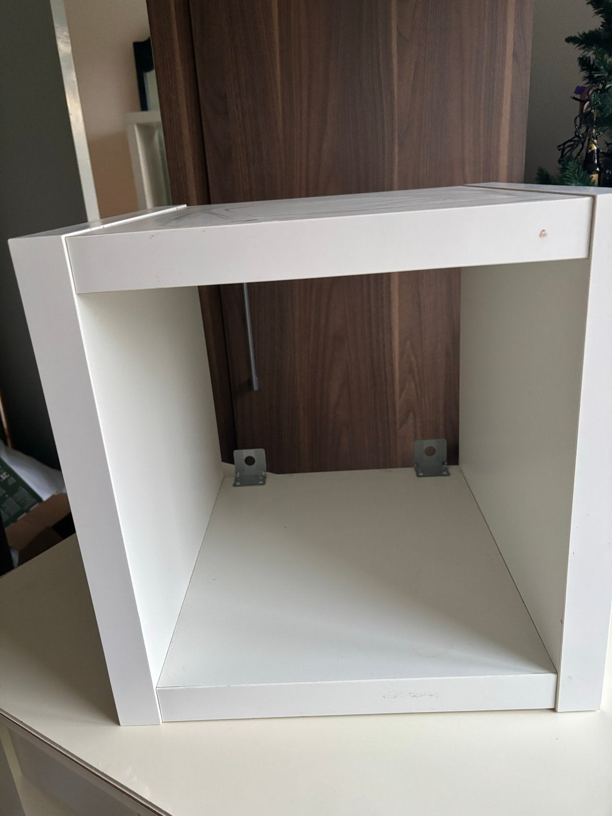 Wit kubus kastje - wandkastje of nachtkastje, Ophalen, Gebruikt, Minder dan 45 cm, Minder dan 55 cm