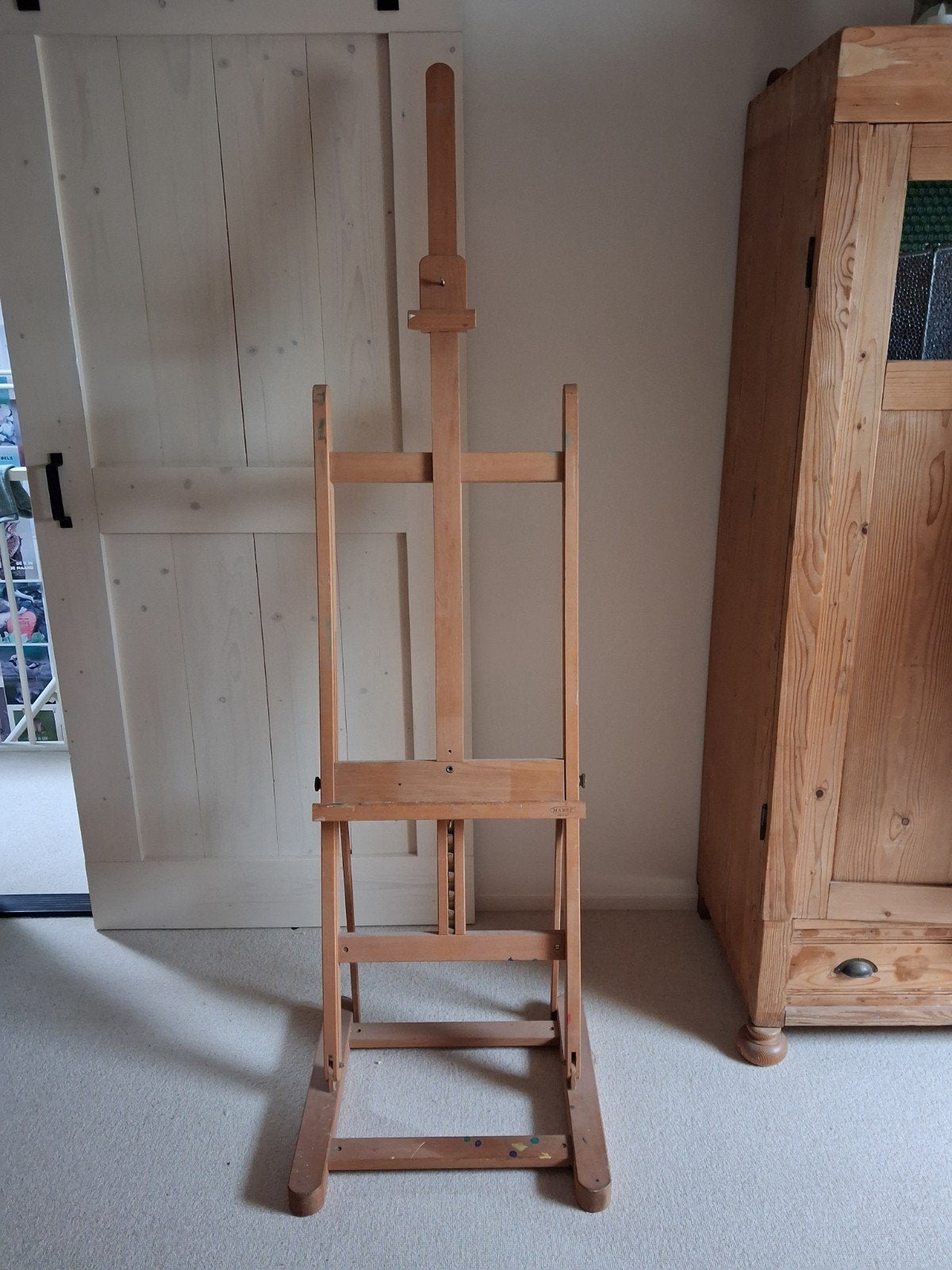 MABEF Ezel van oerdegelijk beukenhout - 55 cm basisbreedte, Hobby en Vrije tijd, Ophalen, Gebruikt