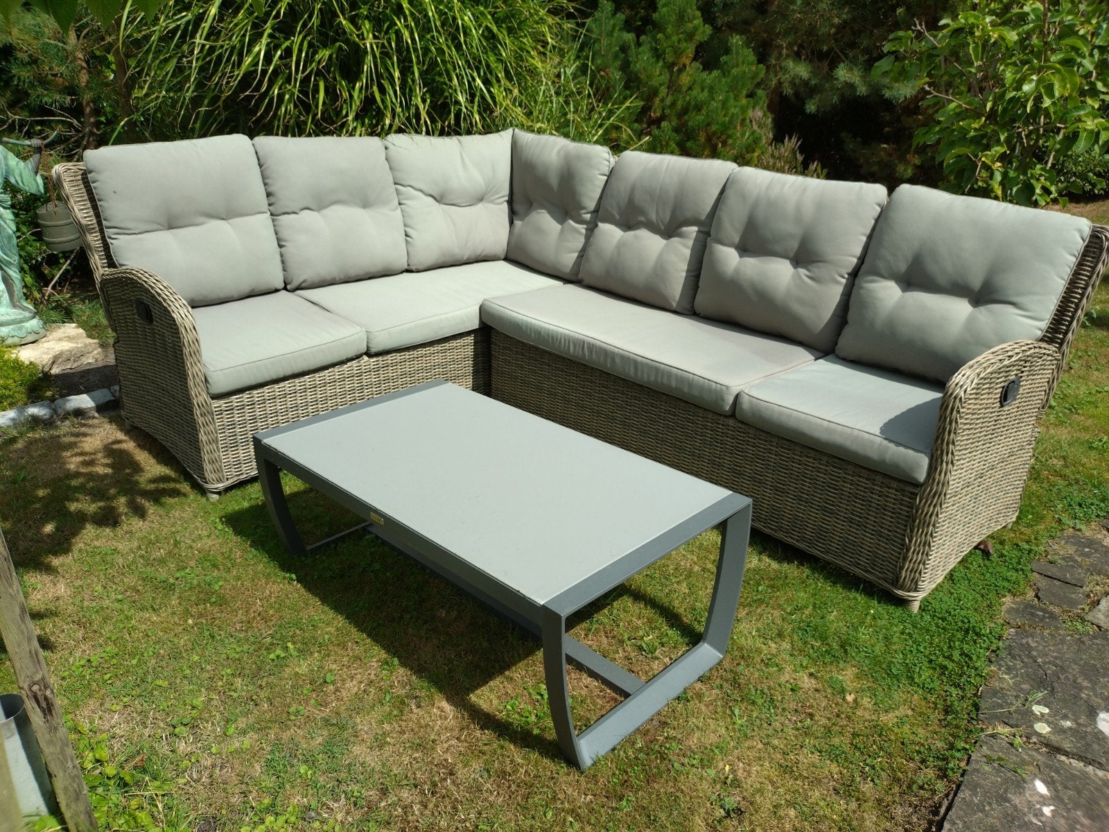 Mooie lounge set met verstelbare rugleuning, Ophalen, Gebruikt, Loungeset, Wicker