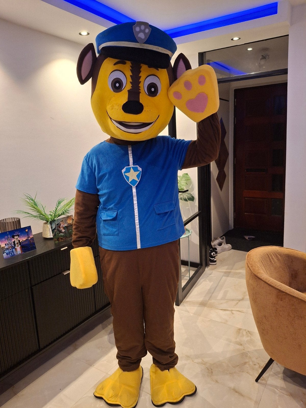Paw patrol Chase mascotte te huur, Ophalen, Zo goed als nieuw, Overige