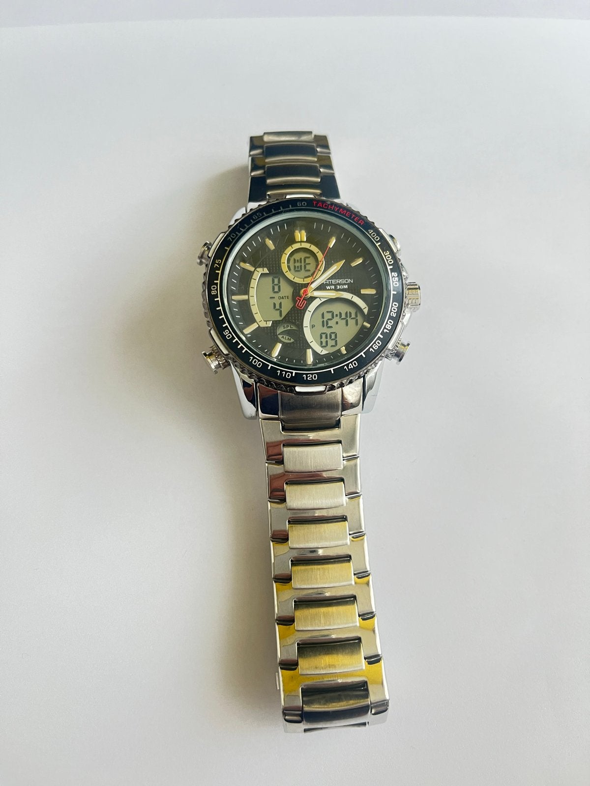 Paterson Heren Polshorloge - Zilverkleurig Staal, Sieraden, Tassen en Uiterlijk, Horloges | Heren, Overige merken, Gebruikt, Staal