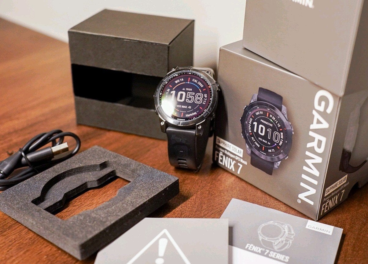 Garmin Fenix 7 Sapphire Solar - Zeer goede staat!, Zwart, Ophalen of Verzenden, Zo goed als nieuw, Waterdicht