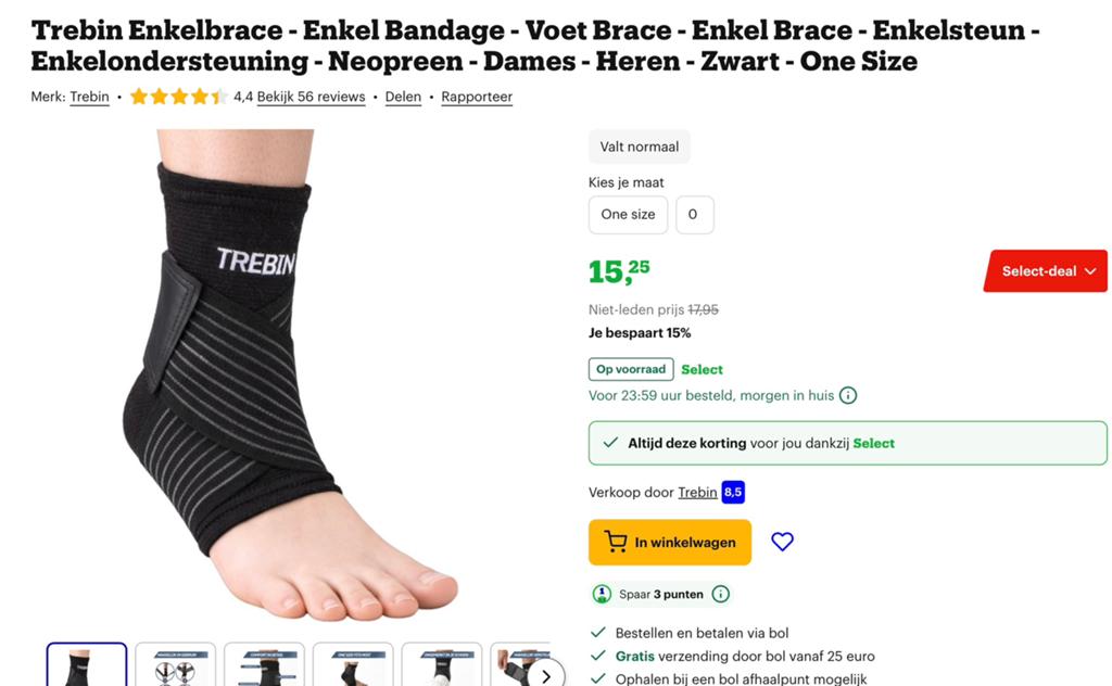 Brace enkel, Diversen, Verzenden, Nieuw