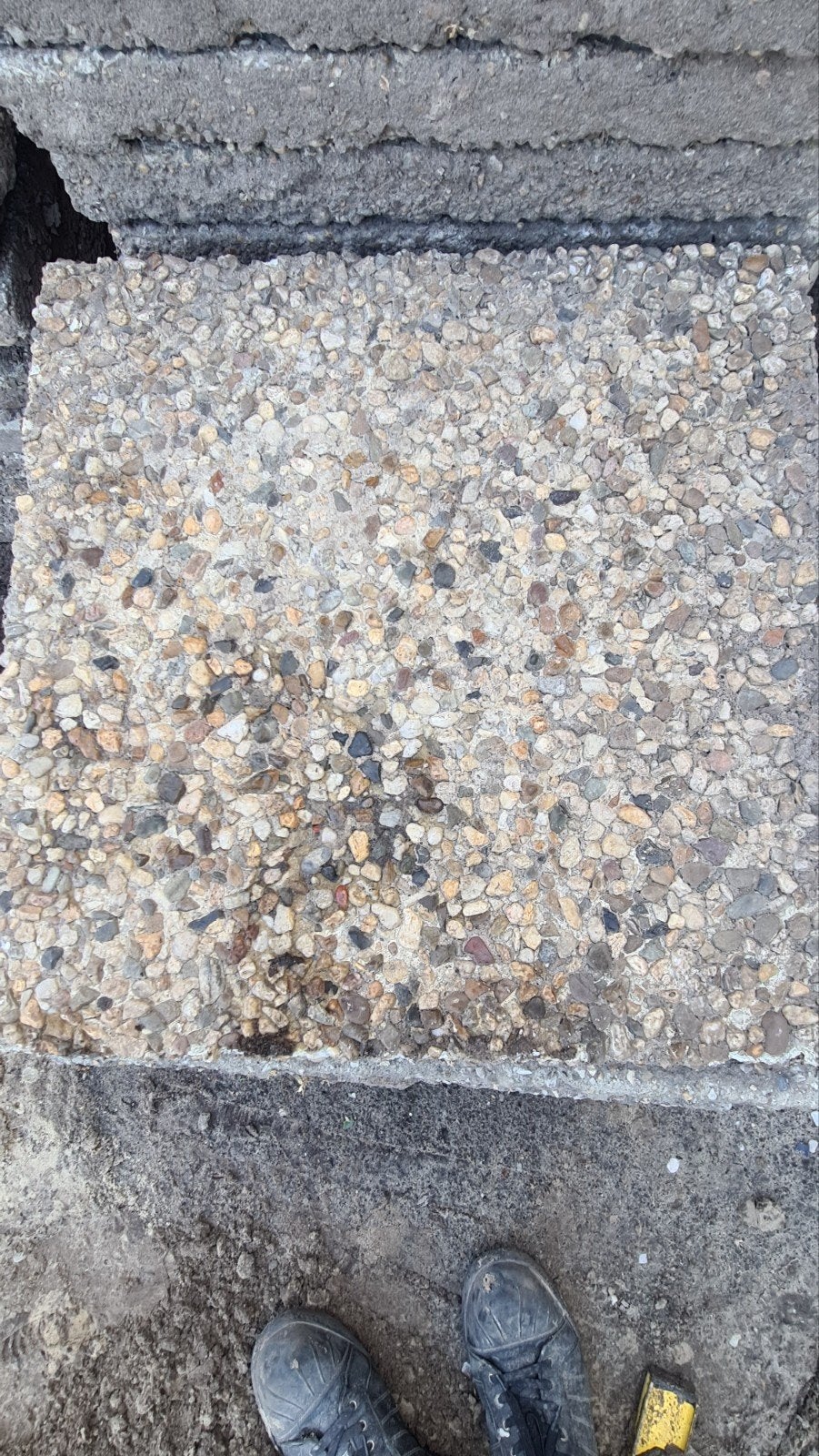 Grindtegels 50x50 betontegels, Ophalen, Gebruikt, Beton, Terrastegels