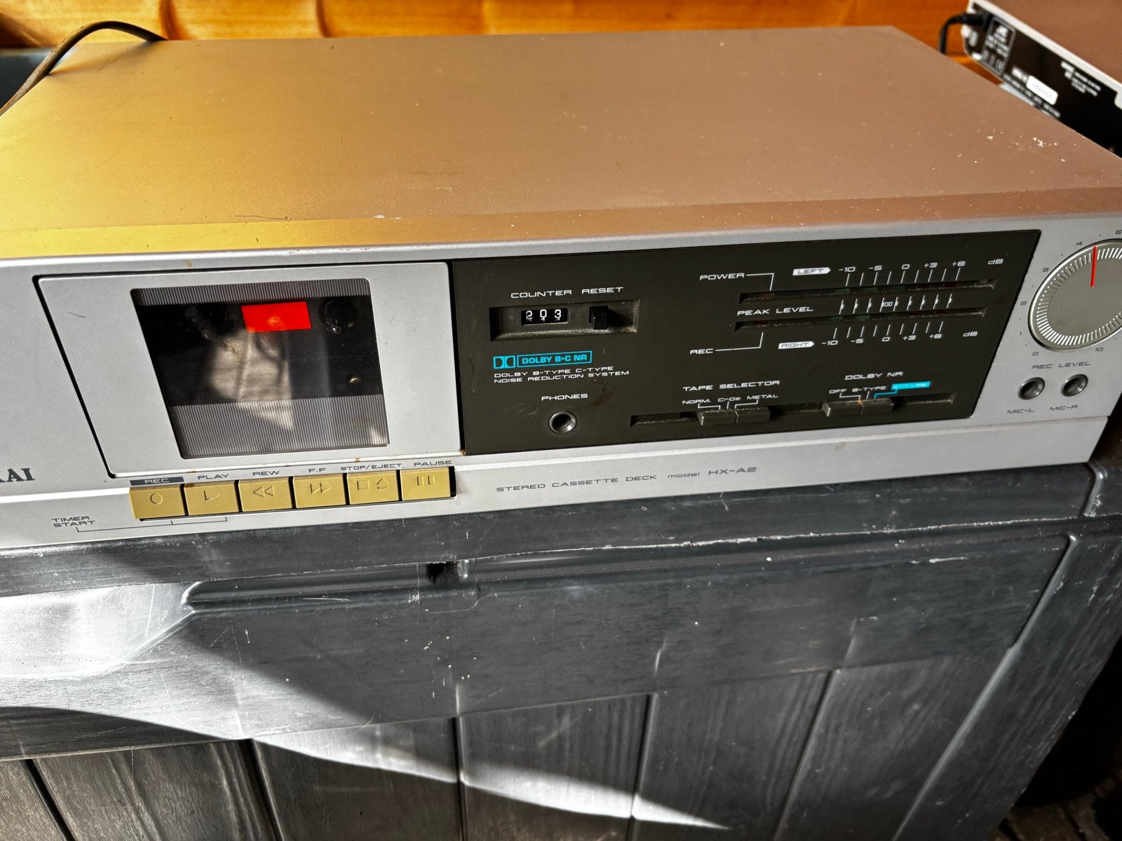Akai HX-A2 Stereo Cassettedeck - Vintage Hifi, Audio, Tv en Foto, Ophalen of Verzenden, Enkel, Akai, Tiptoetsen