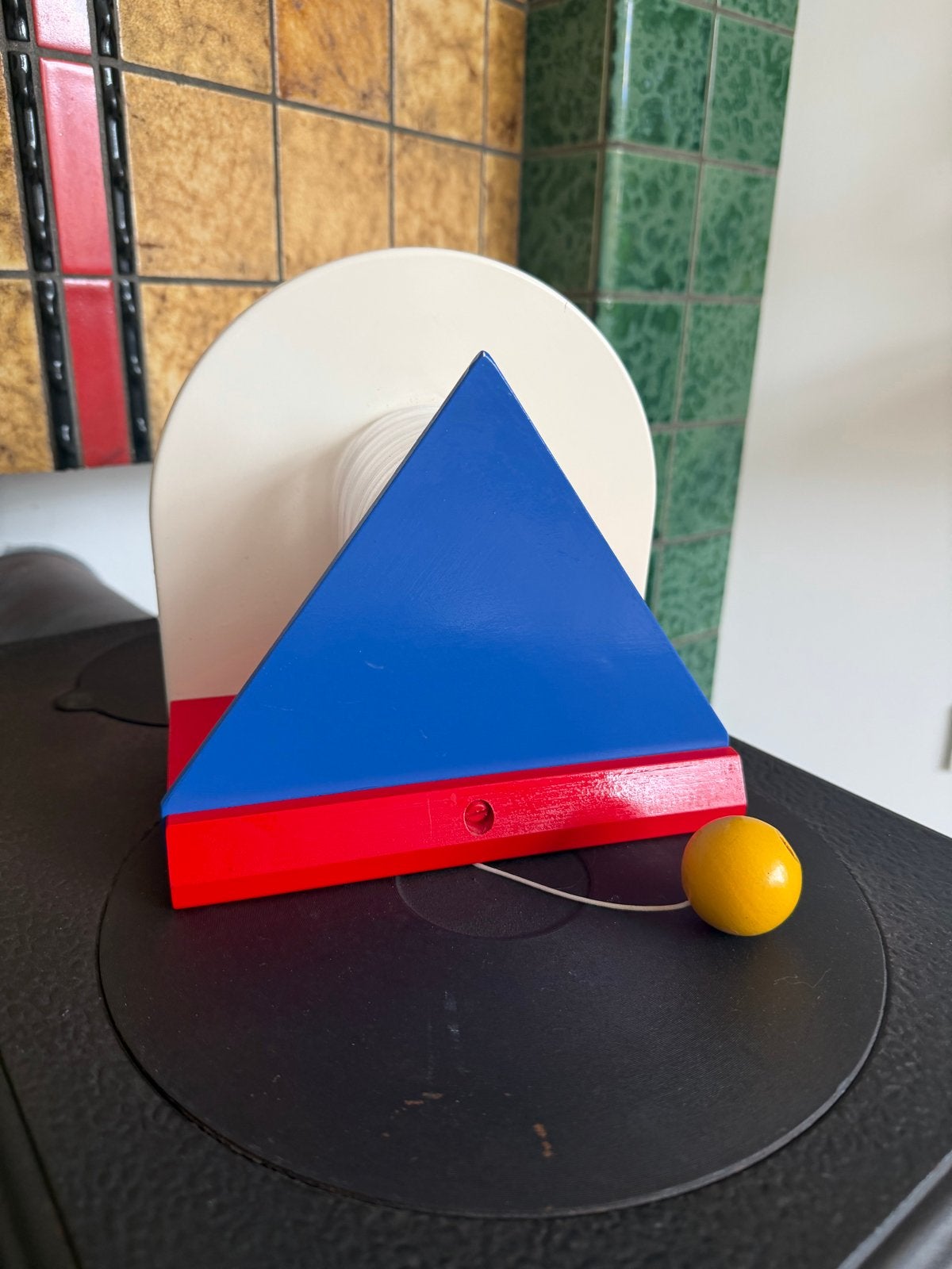 Vintage IKEA Stoja Memphis wandlamp jaren 80 rood blauw wit, Ophalen of Verzenden, Gebruikt, Kunststof