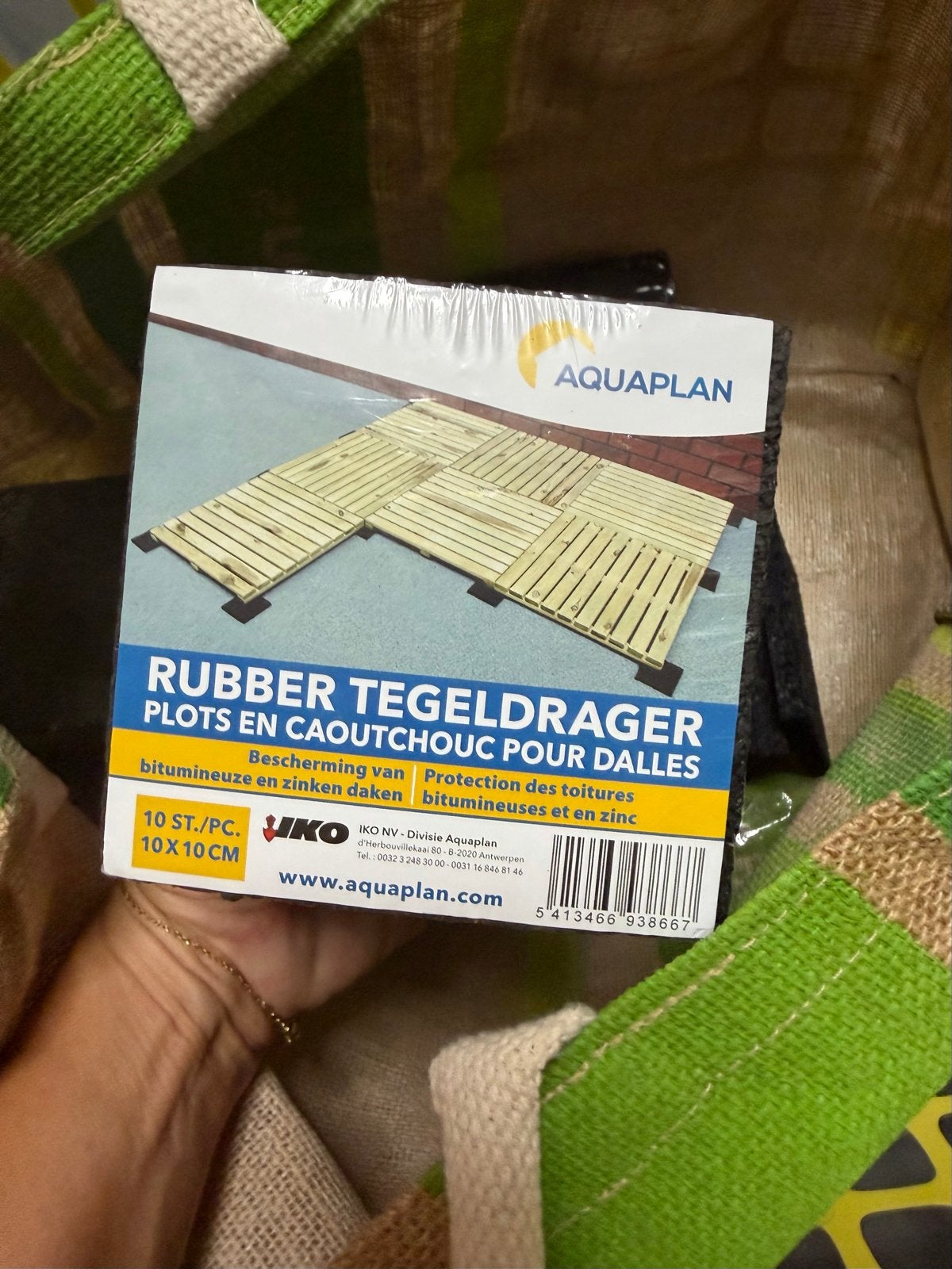 Aquaplan Rubber Tegeldragers - 10x10 cm (10 stuks), Ophalen, Overige typen, Rubber, Nieuw