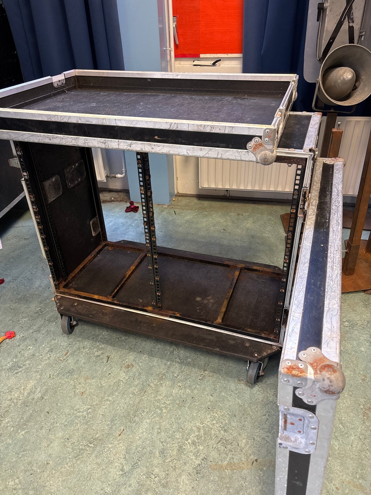 19 inch flightcase op wielen - 102x90x63 cm, Ophalen of Verzenden, Gebruikt