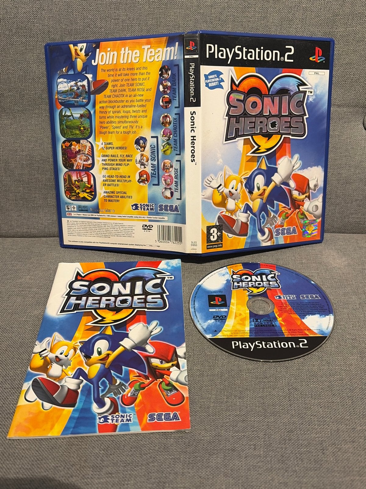 Sonic Heroes - PlayStation 2 (PS2) - Disc 8/10, Ophalen of Verzenden, Gebruikt