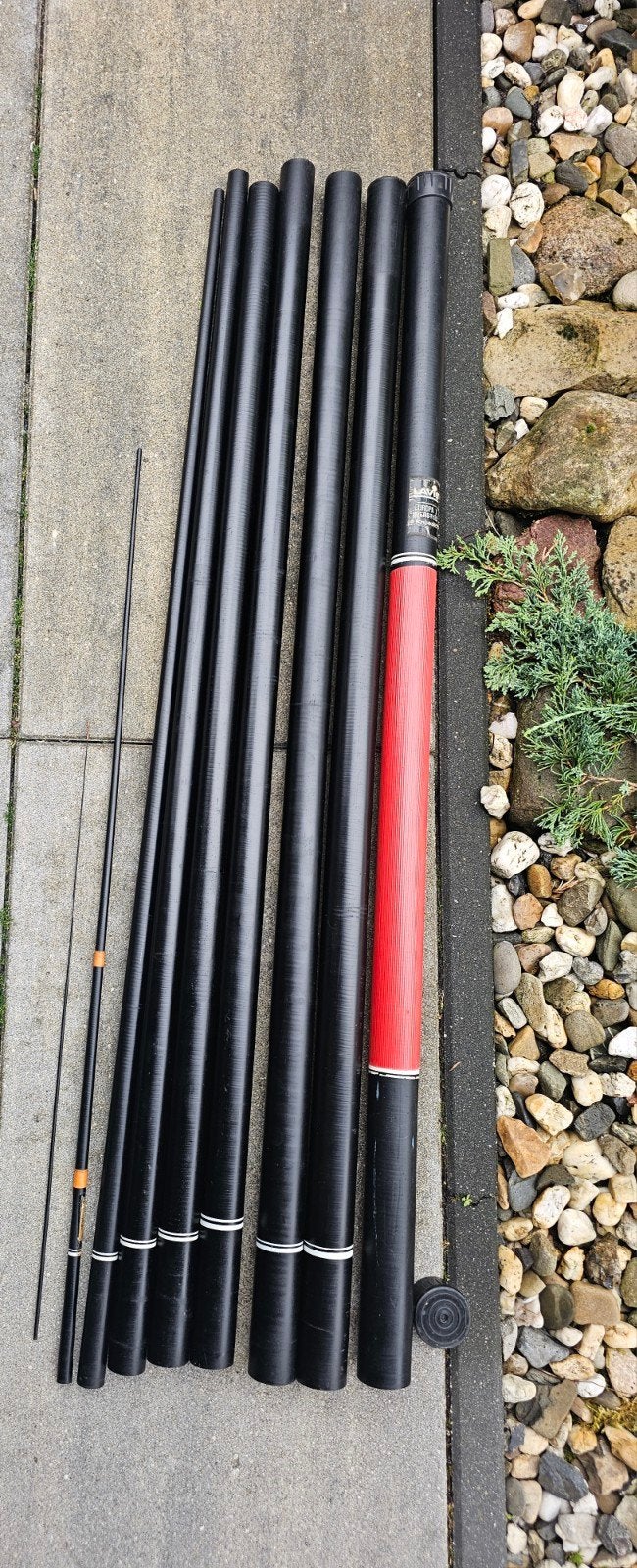 Complete vaste oversteek hengel  950cm, Ophalen, Zo goed als nieuw, Vaste hengel