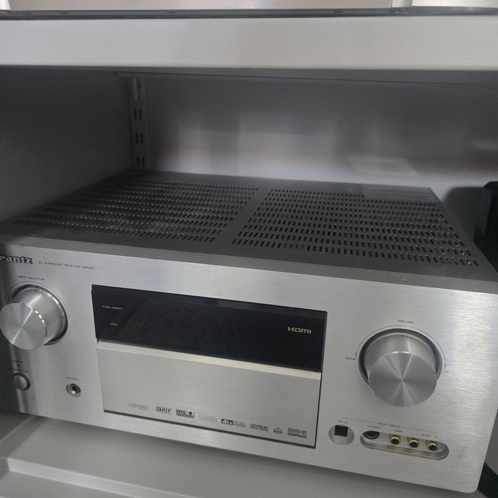 Marantz SR6001 AV Receiver - Zilver, Gebruikt, 60 tot 120 watt, Ophalen, Marantz