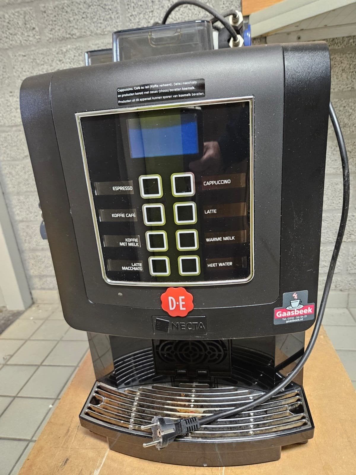 Necta D.E. Koffiemachine - Diverse Koffiespecialiteiten, Ophalen, Gebruikt, 10 kopjes of meer, Koffiemachine