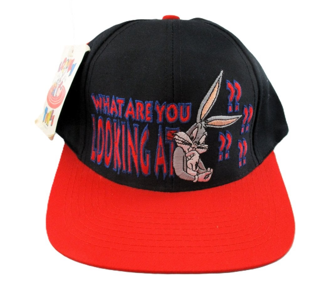 Bugs bunny looking snapback cap by looney tunes shadow, Drew pearson, Info@taurusvintage.nl, Weg en Land, Drew pearson