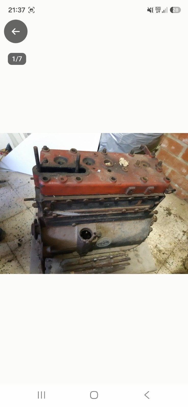motor citoen ac4f  en vintage brandblusser, Auto-onderdelen, Ophalen, Gebruikt, Oldtimer onderdelen