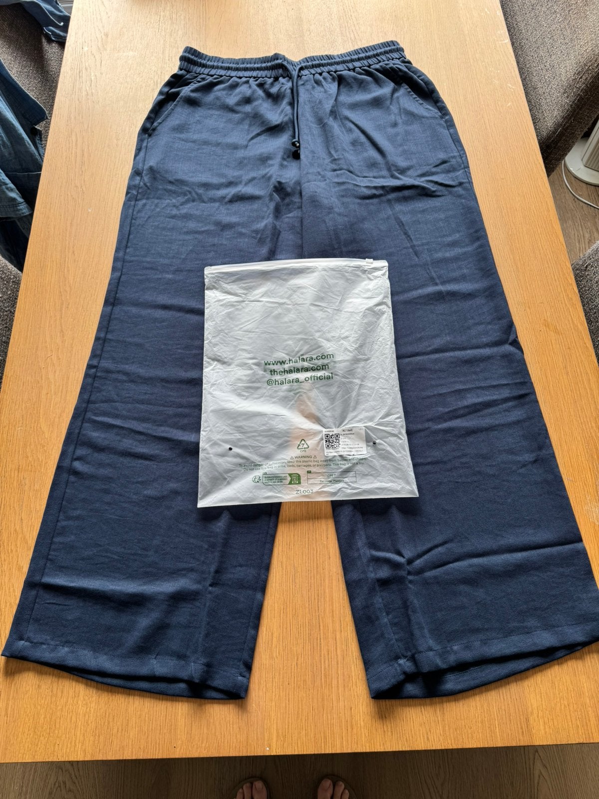 Halara high waisted wide leg broek, Kleding | Dames, Broeken en Pantalons, Blauw, Maat 46/48 (XL) of groter, Nieuw, Ophalen of Verzenden