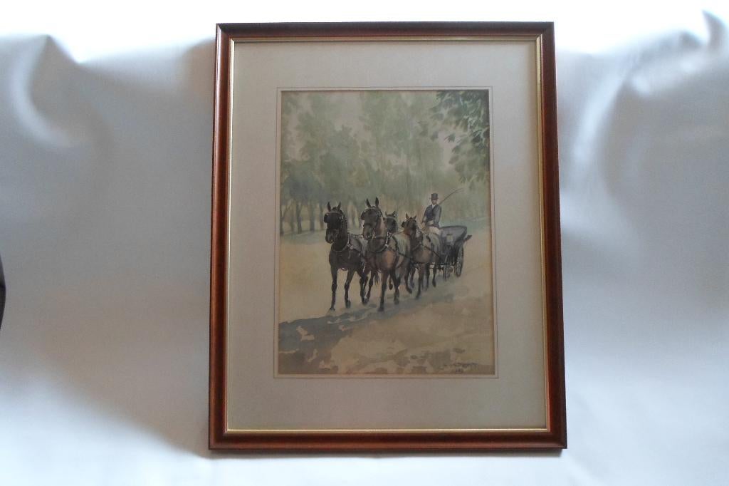 Jan Kanty Dabrowski Aquarel, Antiek en Kunst, Kunst | Schilderijen | Klassiek, Ophalen of Verzenden