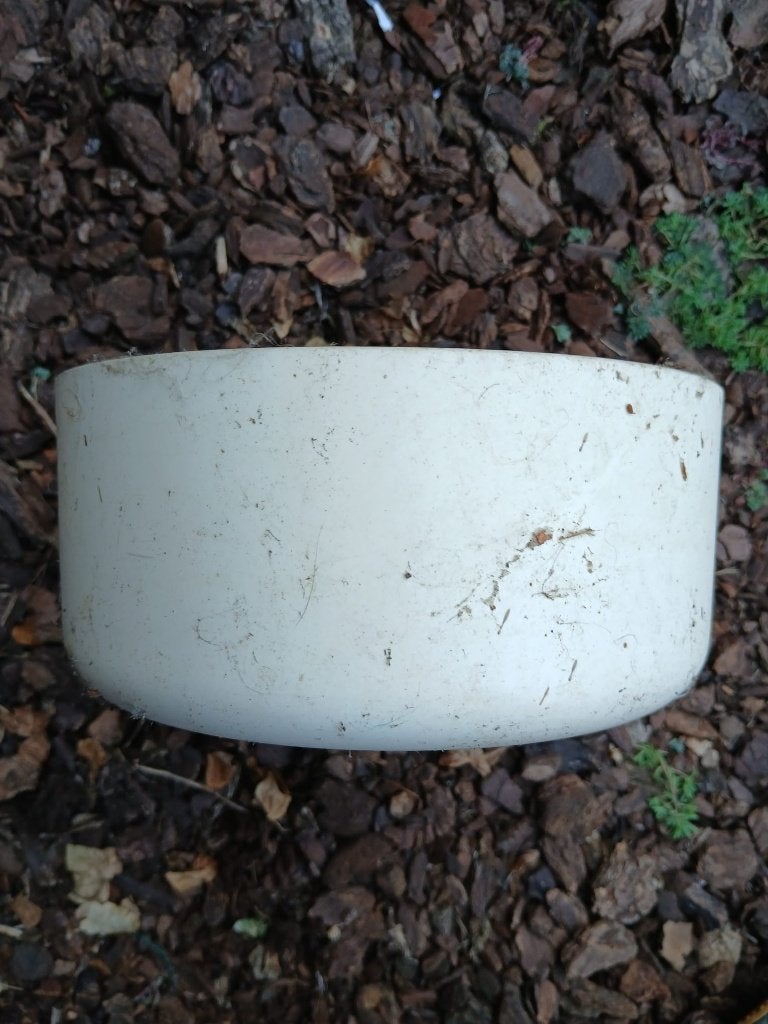 bloempot wit plastic 3, Tuin en Terras, Kunststof, Gebruikt, Rond, Binnen