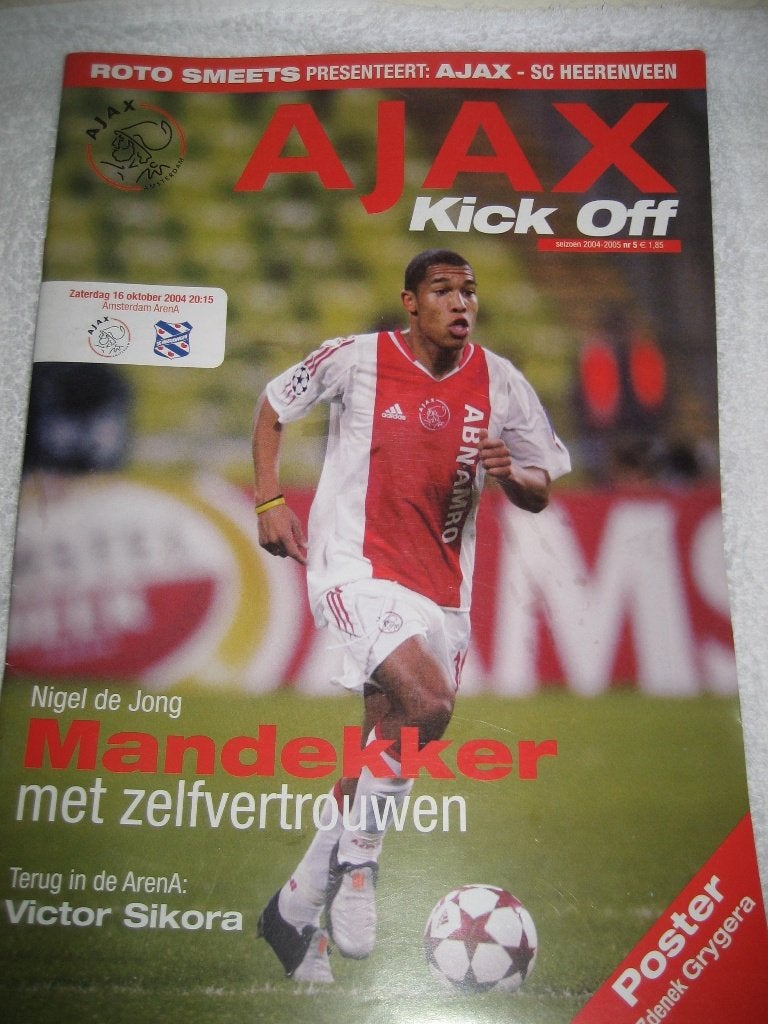 Programmaboekje Ajax - Heerenveen 2004-2005, Verzamelen, Ophalen of Verzenden, Zo goed als nieuw, Ajax, Boek of Tijdschrift