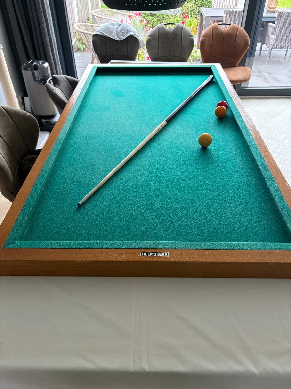 Heemskerk Biljarttafel - Compleet met keuen en ballen, Ophalen, Gebruikt, Biljarttafel