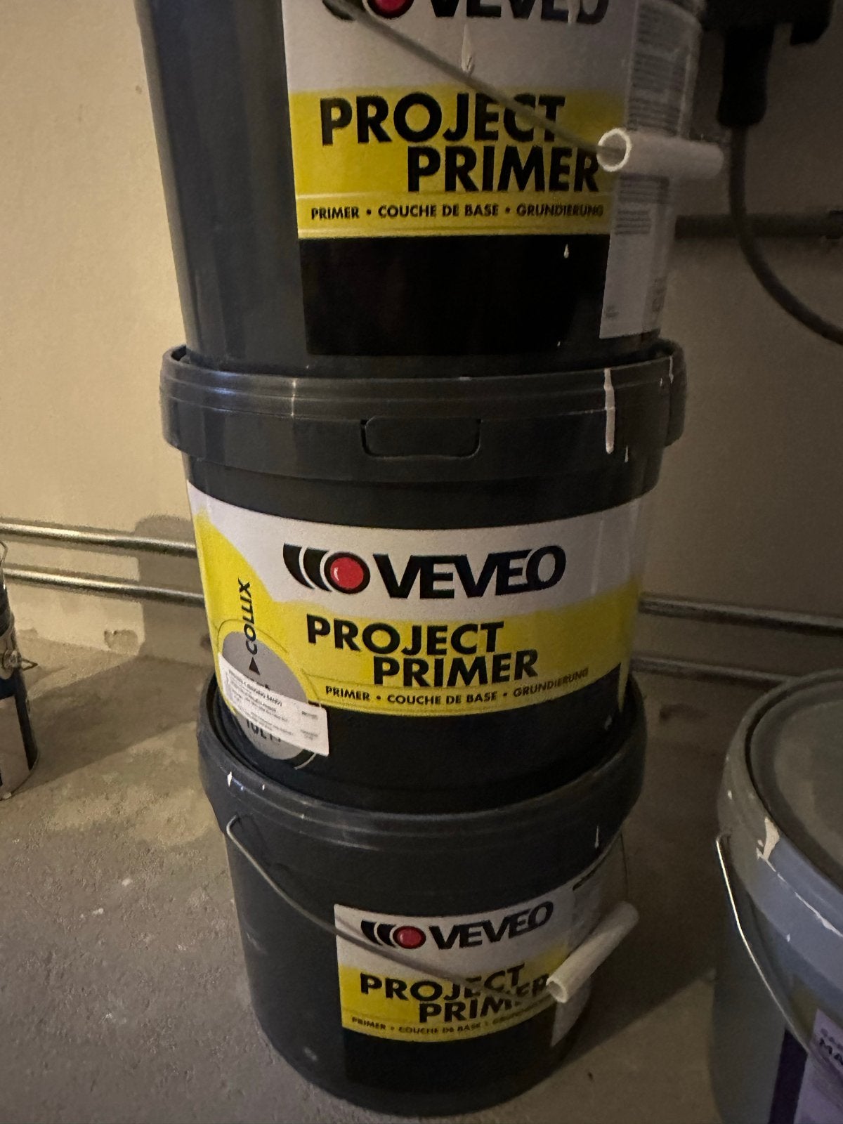 3 emmers Veveo Project Primer kleur Singing Sand, Ophalen, Nieuw, Verf, 20 liter of meer