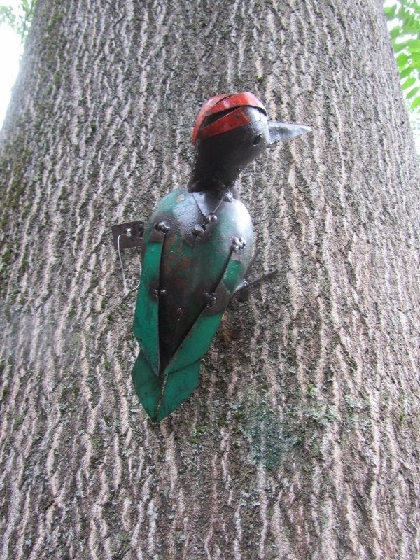 GROENE SPECHT - IJZER - STREET ART - FAIR TRADE, Ophalen of Verzenden, Nieuw