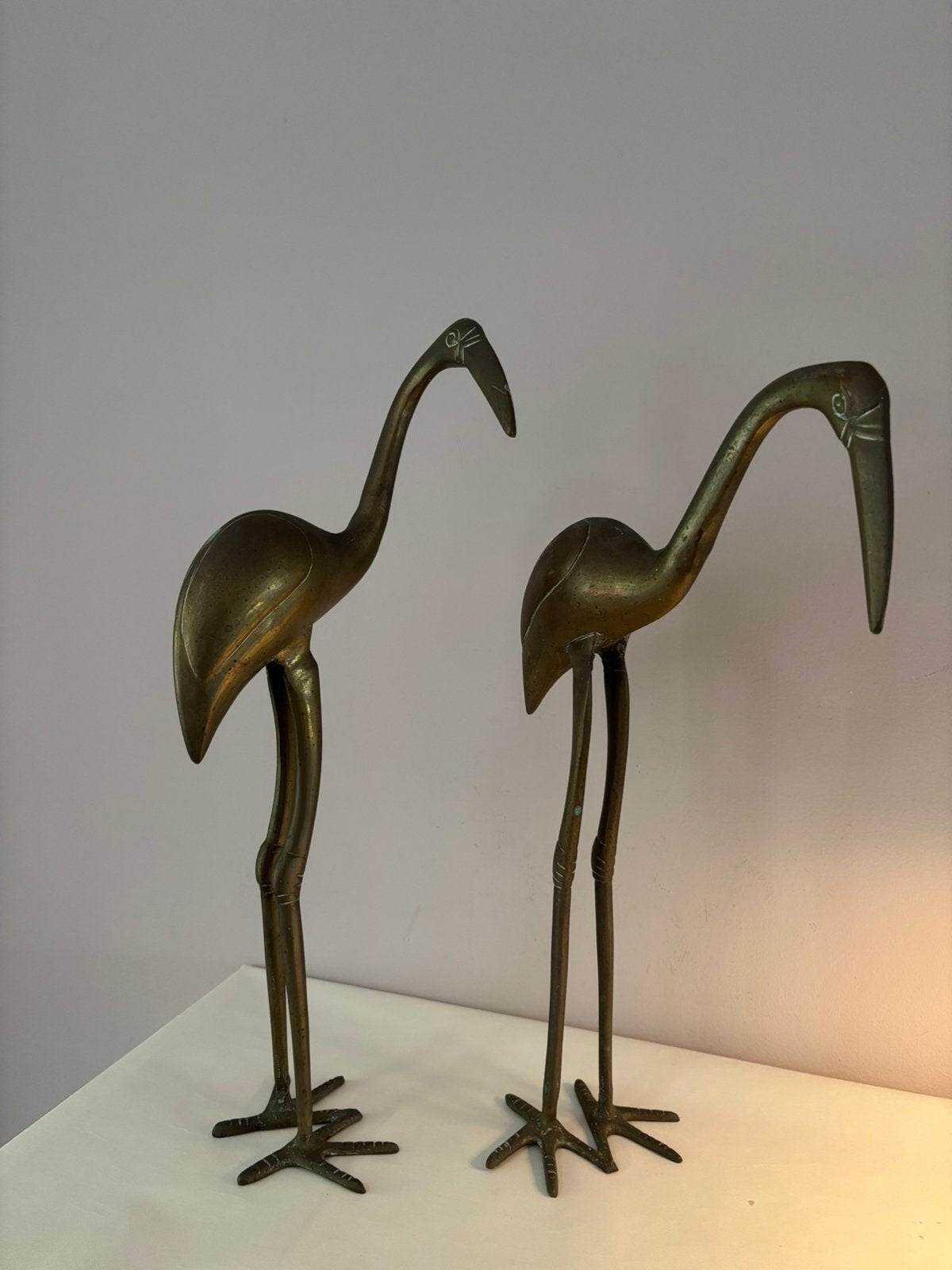 Vintage grote messing kraanvogels, Antiek en Kunst, Antiek | Koper en Brons, Ophalen of Verzenden, Koper