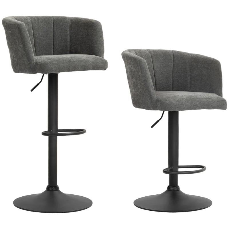 Set van 2 verstelbare barkrukken met rugleuning, 60 tot 90 cm, Nieuw, Ophalen of Verzenden, 2 krukken