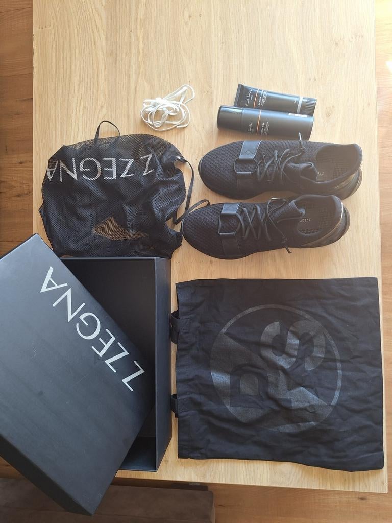 Z Zegna A-Maze Techmerino Sneakers (Black) - Size 9EU - New, Kleding | Heren, Schoenen, Ophalen of Verzenden, Nieuw, Zwart
