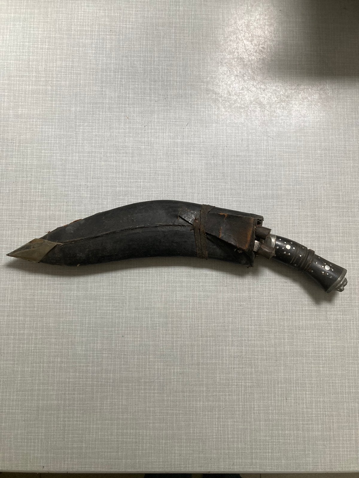 Kukri Gurkha, kromme dolk, Nepal met 2 mesjes, Verzamelen, Militaria | Algemeen, Mes of Dolk, -, -, Overige soorten