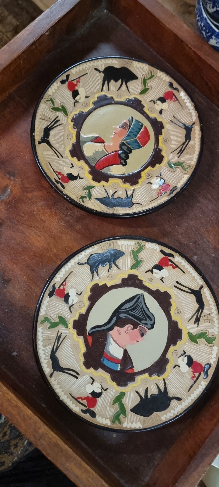 decoratieve borden met traditionele motieven, Ophalen of Verzenden