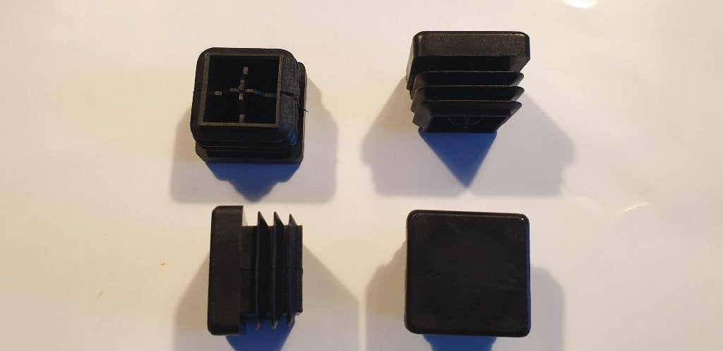 Insteekdoppen vierkant 25 x 25 mm zwart, 4 stuks, Vierkant, Nieuw, Minder dan 50 cm, Ophalen of Verzenden